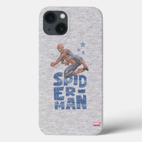 Spider_Man Swing and Stars Graphic iPhone 13 Case