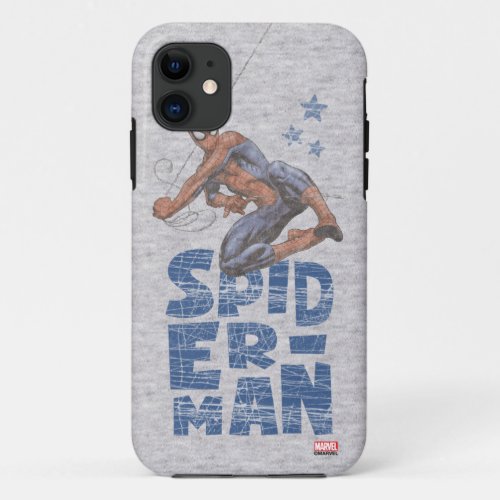 Spider_Man Swing and Stars Graphic iPhone 11 Case