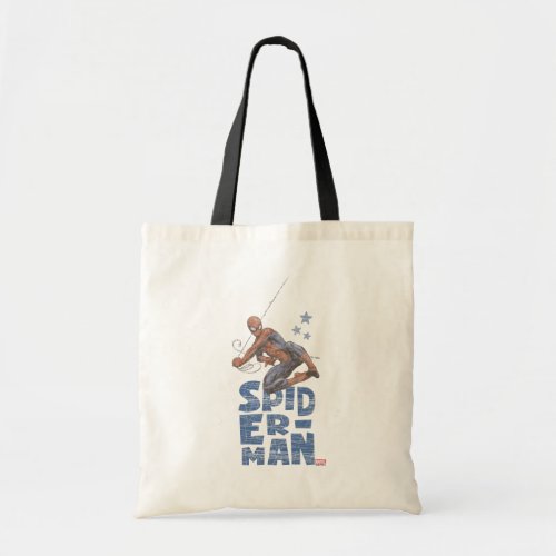 Spider_Man Swing and Stars Graphic Tote Bag