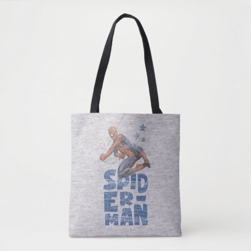 Spider_Man Swing and Stars Graphic Tote Bag