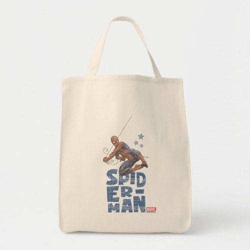 Spider_Man Swing and Stars Graphic Tote Bag