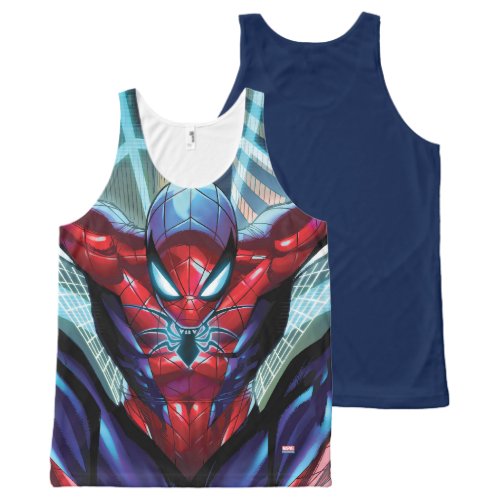 Spider_Man  Swinging Over City Glow All_Over_Print Tank Top