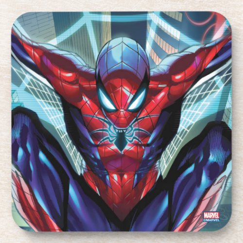 Spider_Man  Swinging Over City Glow Beverage Coaster