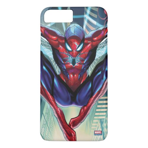Spider_Man  Swinging Over City Glow iPhone 8 Plus7 Plus Case