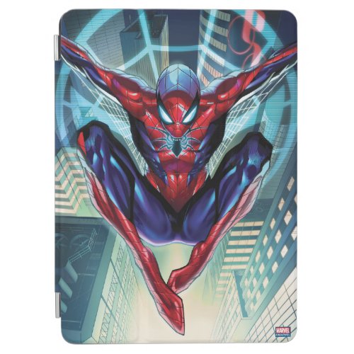 Spider_Man  Swinging Over City Glow iPad Air Cover