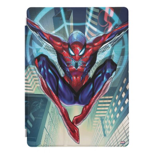 Spider_Man  Swinging Over City Glow iPad Pro Cover