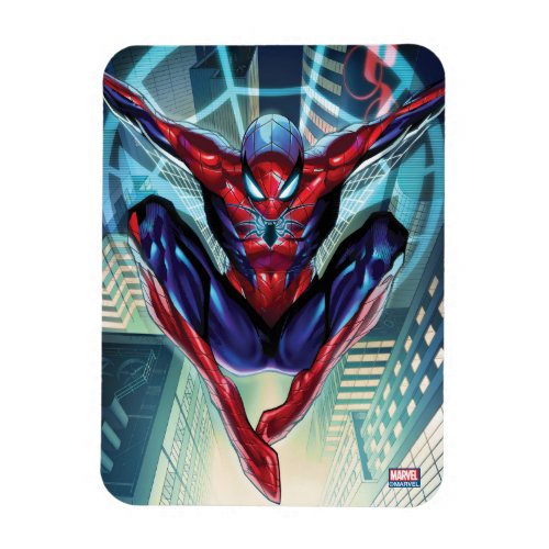 Spider_Man  Swinging Over City Glow Magnet