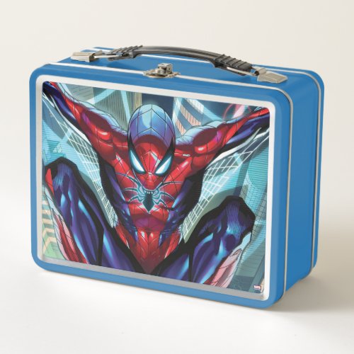 Spider_Man  Swinging Over City Glow Metal Lunch Box