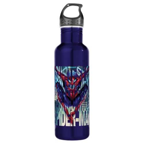 Spider_Man  Swinging Over City Glow Stainless Steel Water Bottle