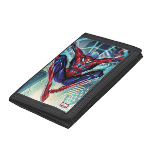 Spider-Man   Swinging Over City Glow Trifold Wallet