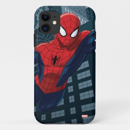 Spider_Man Swinging Through Downtown iPhone 11 Case