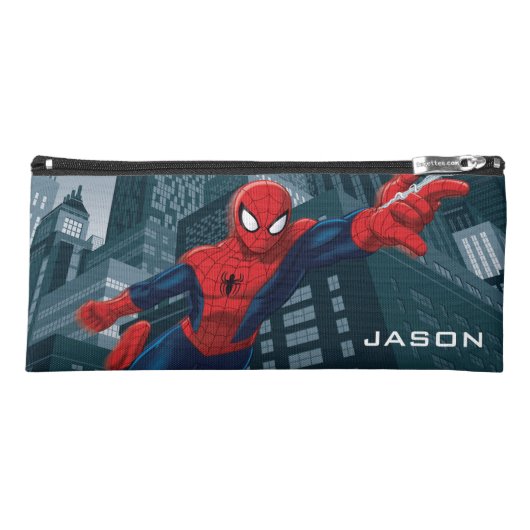 Spider-Man Swinging Through Downtown Pencil Case (Front)