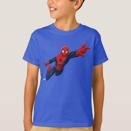Spider-man Swinging Through Downtown T-shirt