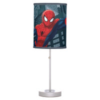 Spider-Man Swinging Through Downtown Table Lamp