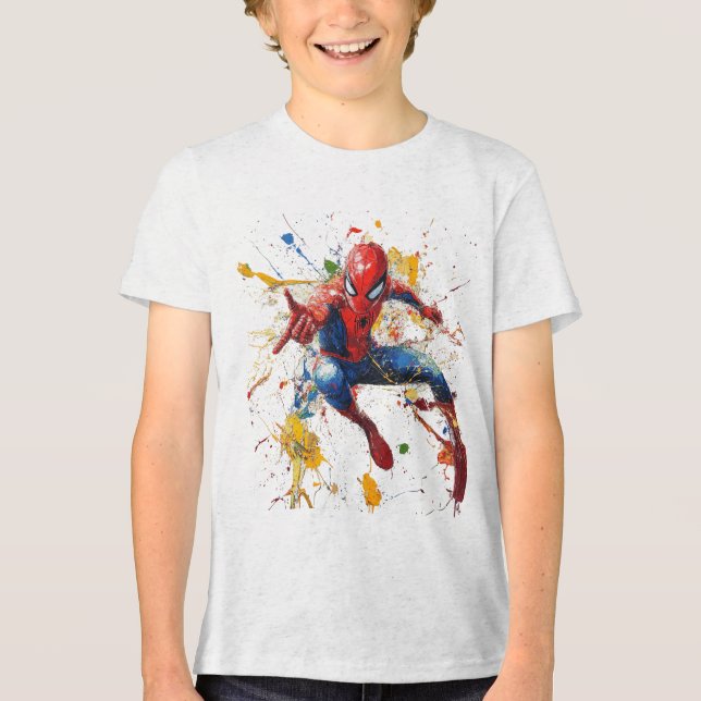 Spider man T-Shirt Tri-Blend Shirt (Front)