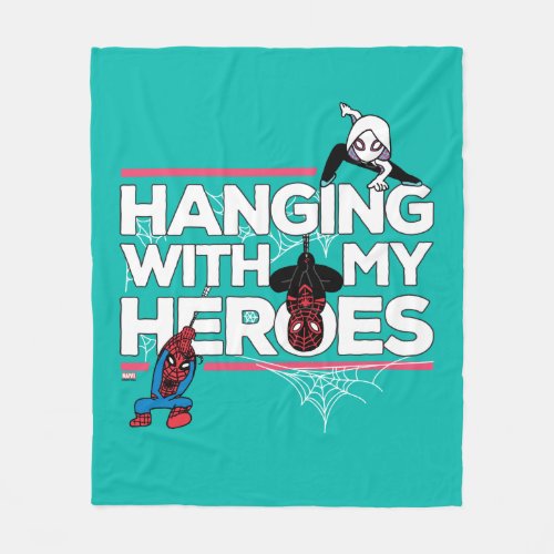 Spider_Man Team Hanging With My Heroes Fleece Blanket
