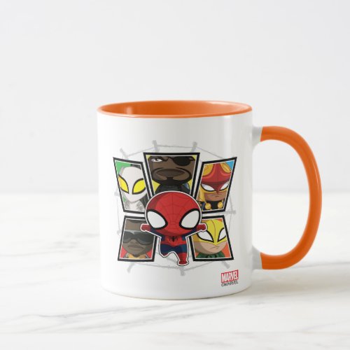 Spider_Man Team Heroes Mini Group Mug