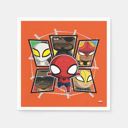 Spider_Man Team Heroes Mini Group Napkins