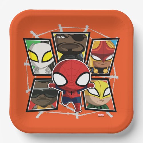 Spider_Man Team Heroes Mini Group Paper Plates