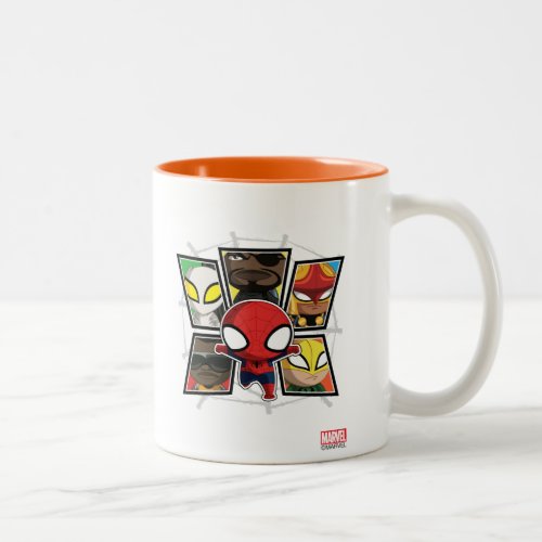 Spider_Man Team Heroes Mini Group Two_Tone Coffee Mug