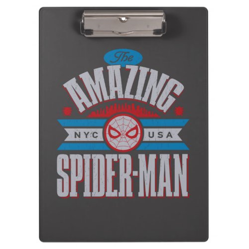 Spider_Man  The Amazing Spider_Man Retro Type Clipboard