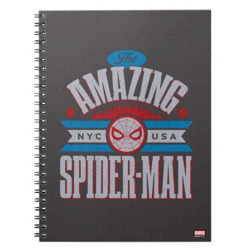 Spider_Man  The Amazing Spider_Man Retro Type Notebook