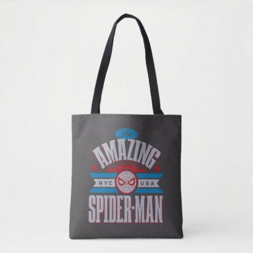 Spider_Man  The Amazing Spider_Man Retro Type Tote Bag