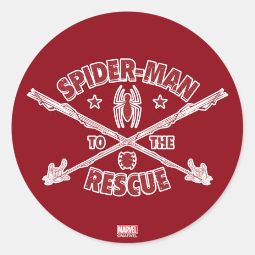 Spider_Man To The Rescue Classic Round Sticker