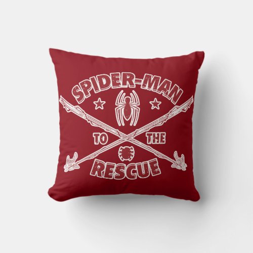 Spider_Man To The Rescue Throw Pillow