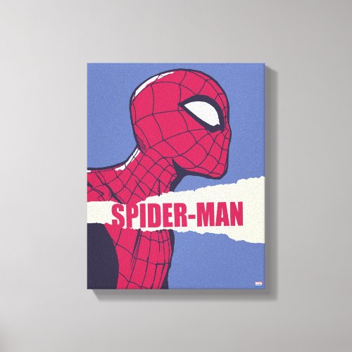 Spider_Man Torn Page Name Graphic Canvas Print