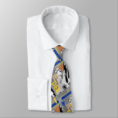 Spider_Man Ultimate Bauhaus Collage Neck Tie