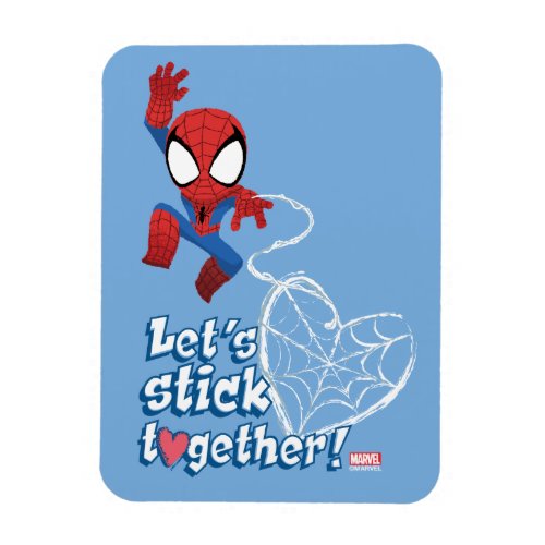 Spider_Man Valentine  Lets Stick Together Magnet