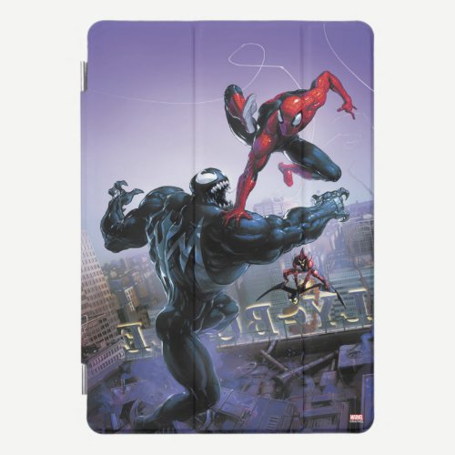 Spider-Man, Venom, & Carnage On Daily Bugle Roof iPad Pro Cover