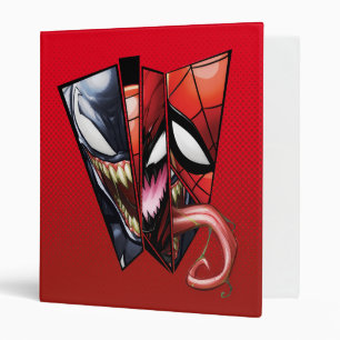Spider-Man   Venom, Carnage, & Spider-Man Cutout 3 Ring Binder