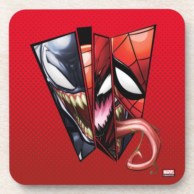 Spider-Man | Venom, Carnage, & Spider-Man Cutout Beverage Coaster (Front)