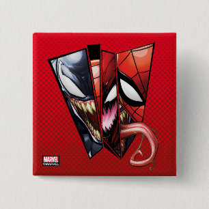 Spider-Man   Venom, Carnage, & Spider-Man Cutout Button