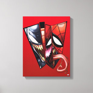 Spider-Man   Venom, Carnage, & Spider-Man Cutout Canvas Print