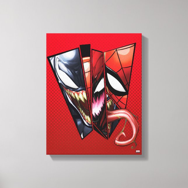 Spider-Man | Venom, Carnage, & Spider-Man Cutout Canvas Print (Front)