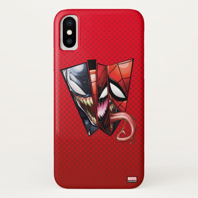 Spider-Man | Venom, Carnage, & Spider-Man Cutout Case-Mate iPhone Case (Back)