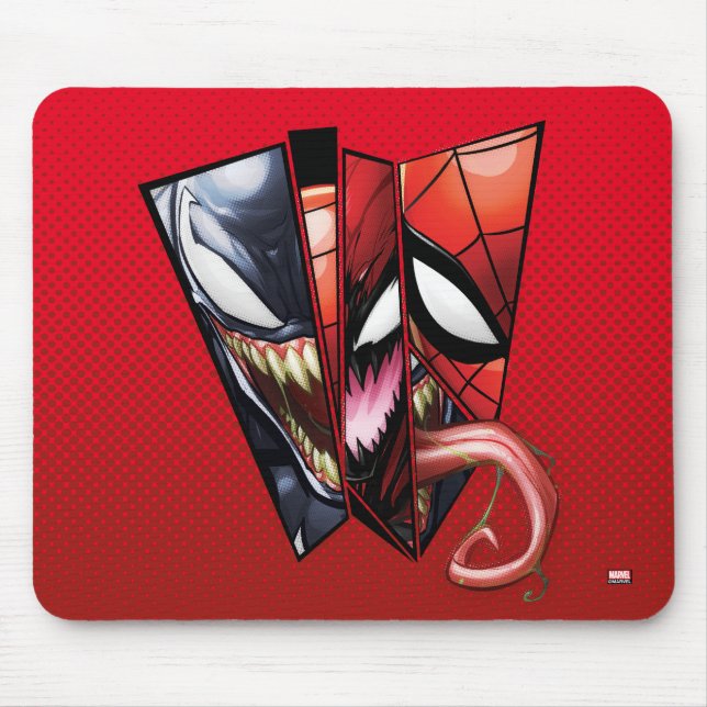 Spider-Man | Venom, Carnage, & Spider-Man Cutout Mouse Pad (Front)