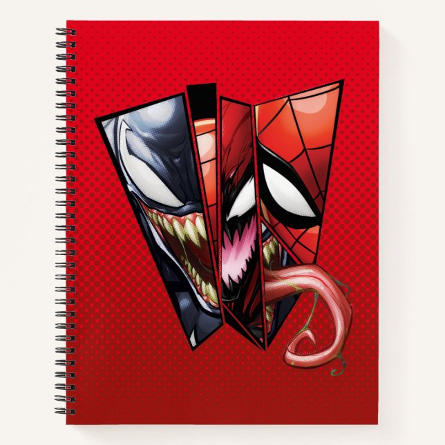 Spider-Man | Venom, Carnage, & Spider-Man Cutout Notebook (Front)