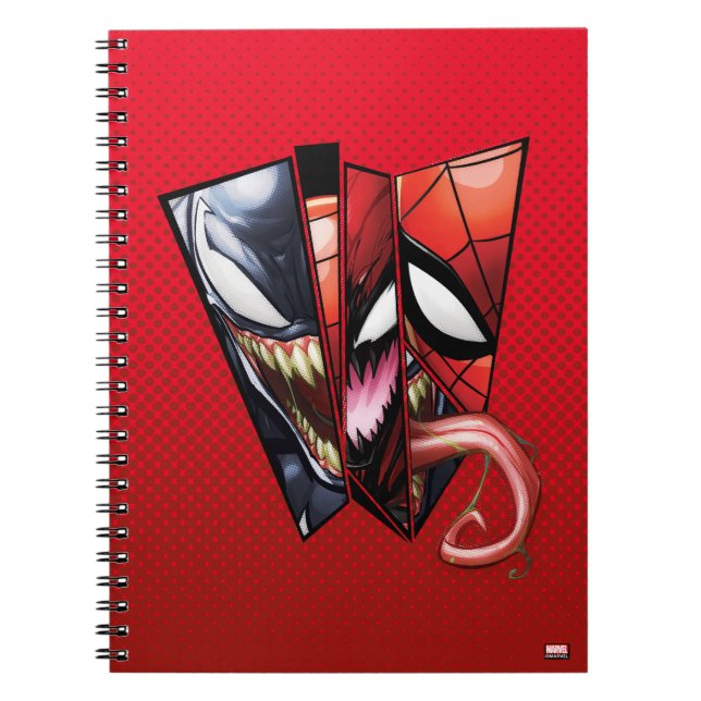 Spider-Man | Venom, Carnage, & Spider-Man Cutout Notebook (Front)