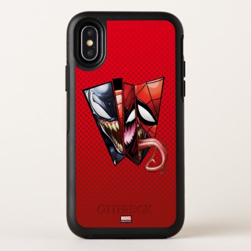 Spider_Man  Venom Carnage  Spider_Man Cutout OtterBox Symmetry iPhone X Case