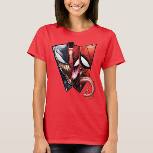 Spider-Man Venom, Carnage, & Spider-Man Cutout T-Shirt