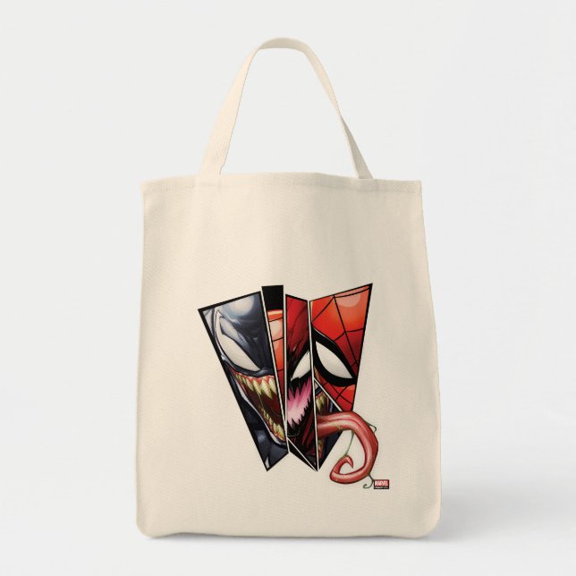 Spider-Man | Venom, Carnage, & Spider-Man Cutout Tote Bag (Front)