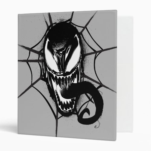 Spider_Man  Venom Head In Web Graphic 3 Ring Binder
