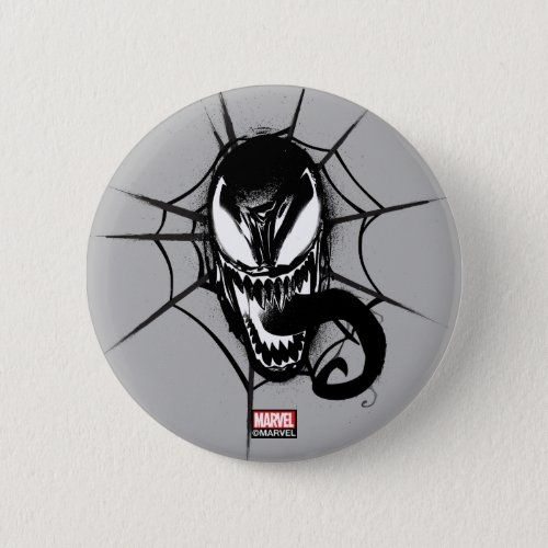 Spider_Man  Venom Head In Web Graphic Button