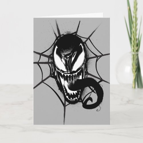 Spider_Man  Venom Head In Web Graphic Card