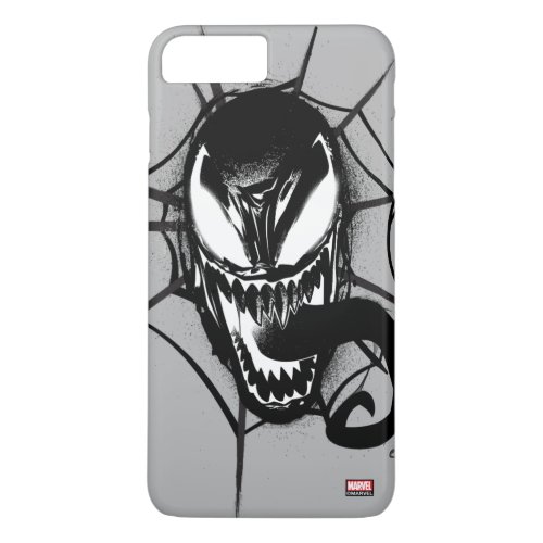 Spider_Man  Venom Head In Web Graphic iPhone 8 Plus7 Plus Case