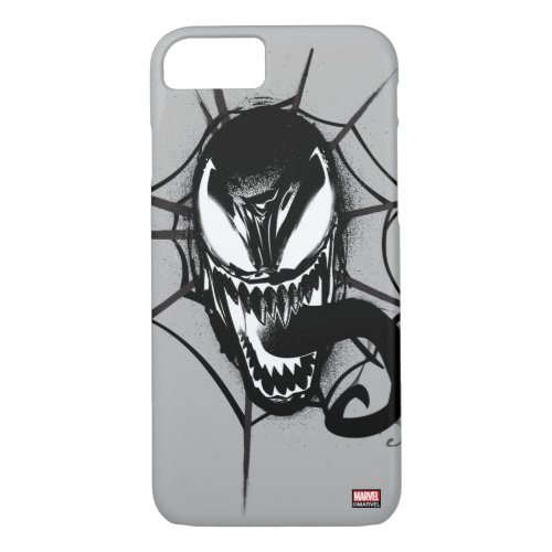 Spider_Man  Venom Head In Web Graphic iPhone 87 Case